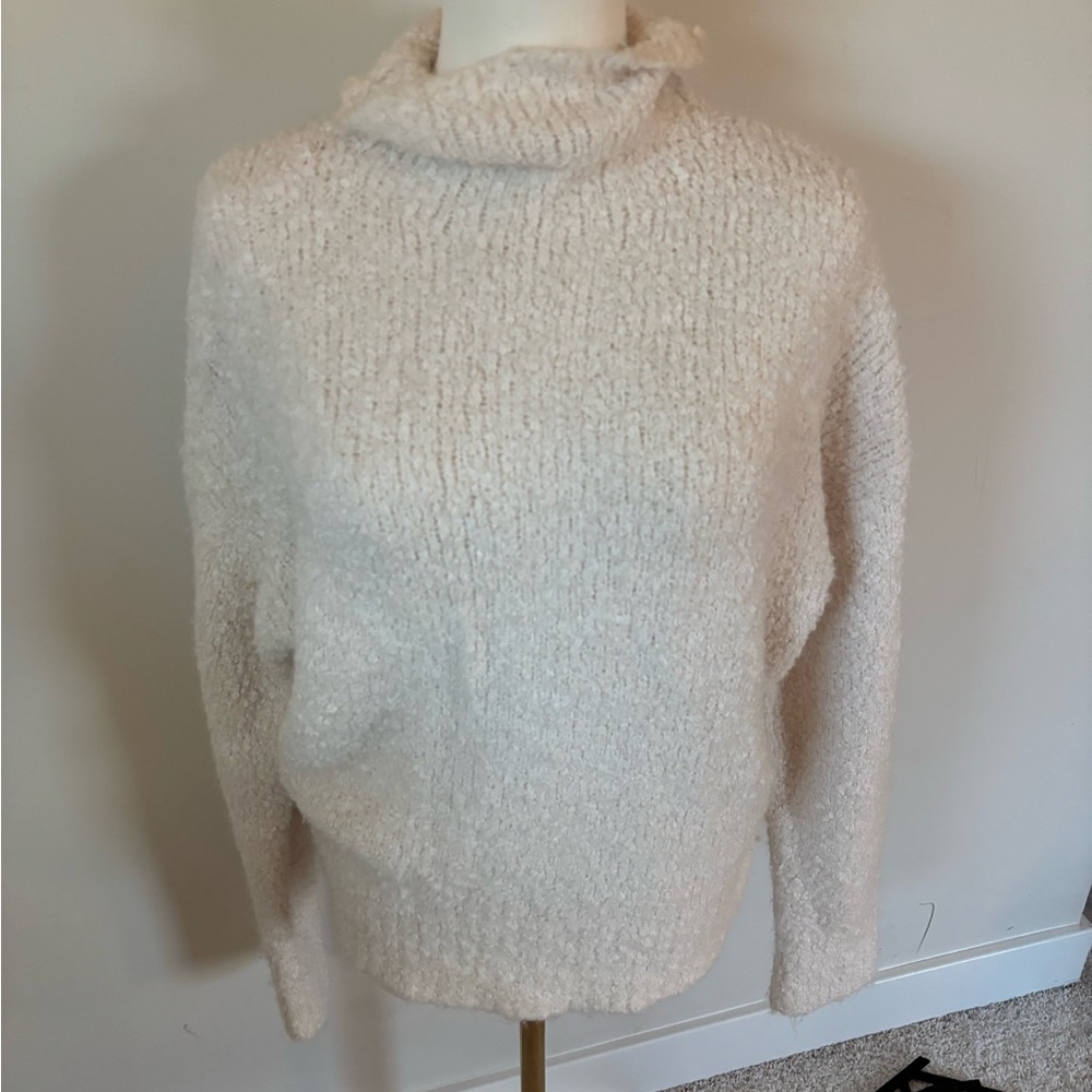 J. Crew Soft Cream Turtleneck Sweater